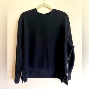 CALIA Women's Ottoman Side Zip Sweatshirt-XL-Black